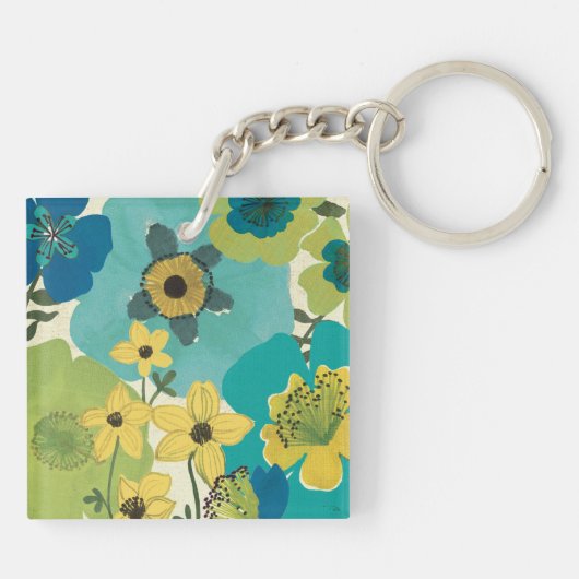Dekorative Garten-Blumen Schlüsselanhänger (Rückseite)