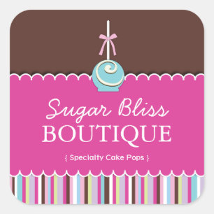 Dekorative Gebäck-Kochs-Aufkleber Quadratischer Aufkleber