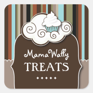 Dekorative Gebäck-Kochs-Aufkleber Quadratischer Aufkleber