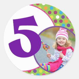 Dekorative Geburtstags-Aufkleber Runder Aufkleber
