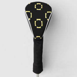 dekorative gelbe Formen auf schwarz Golf Headcover