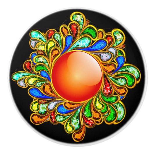 Dekorative Gemische Schubknöpfe - SRF Keramikknauf (Vorderseite)