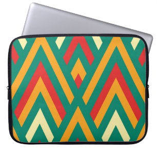 Dekorative Geometrie: Vintag Abstrakt nahtlos. Laptopschutzhülle