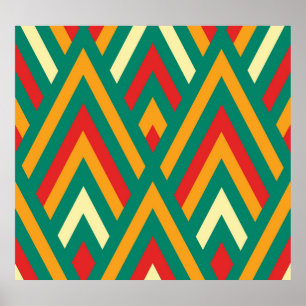 Dekorative Geometrie: Vintag Abstrakt nahtlos. Poster