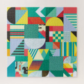 Dekorative Geometrie: Vintage Musterelemente Puzzle (Horizontal)