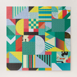 Dekorative Geometrie: Vintage Musterelemente Puzzle