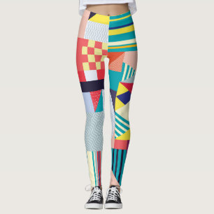 Dekorative Geometrie: Vintages Abstraktes Muster. Leggings