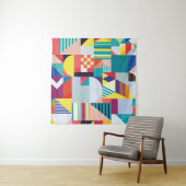 Dekorative Geometrie: Vintages Abstraktes Muster. Wandteppich (Beispiel)