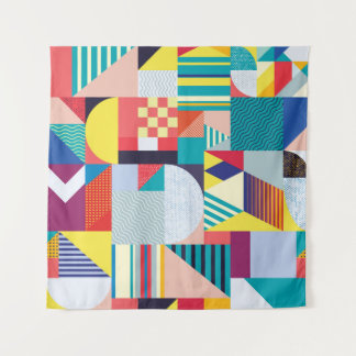 Dekorative Geometrie: Vintages Abstraktes Muster. Wandteppich