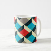 Dekorative Geometrie: Vintages Kunstmuster. Kaffeetasse (VorderseiteRechts)