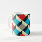Dekorative Geometrie: Vintages Kunstmuster. Kaffeetasse (Vorderseite Links)