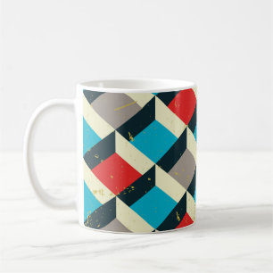 Dekorative Geometrie: Vintages Kunstmuster. Kaffeetasse