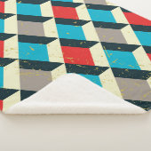 Dekorative Geometrie: Vintages Kunstmuster. Sherpadecke (3/4)