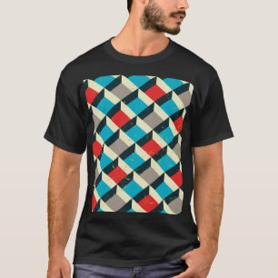 Dekorative Geometrie: Vintages Kunstmuster. T-Shirt