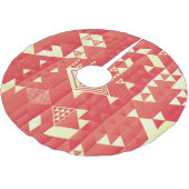 Dekorative geometrische, abstrakte Vintage Element Polyester Weihnachtsbaumdecke (Schrägansicht)