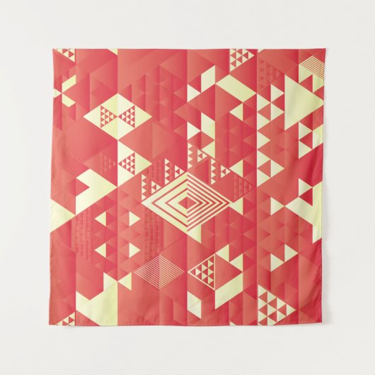 Dekorative geometrische, abstrakte Vintage Element Wandteppich (Vorderseite)