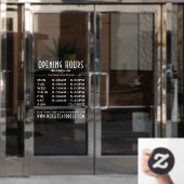 Dekorative Geschäftsöffnungszeiten und Information Fensteraufkleber (Büro Tür)