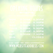 Dekorative Geschäftsöffnungszeiten und Information Fensteraufkleber (Blatt 3)