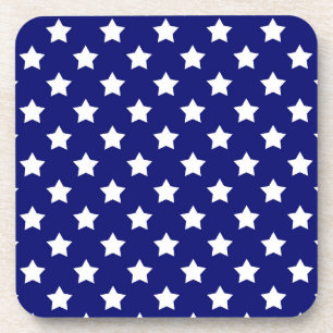 Dekorative Gestaltung der blauen weißen Sterne Getränkeuntersetzer