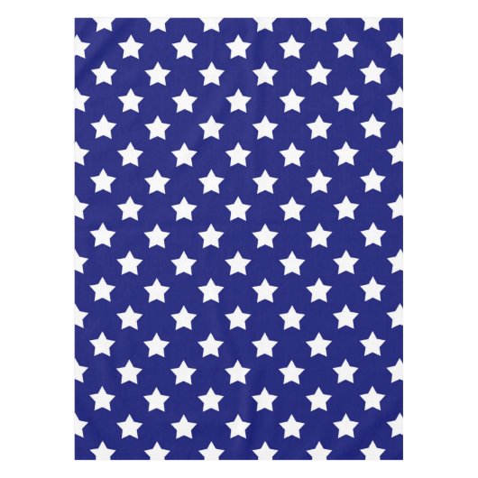 Dekorative Gestaltung der blauen weißen Sterne Tischdecke (Vorderseite)