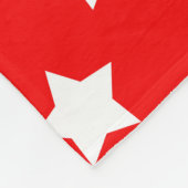 Dekorative Gestaltung der roten weißen Sterne Fleecedecke (Ecke)