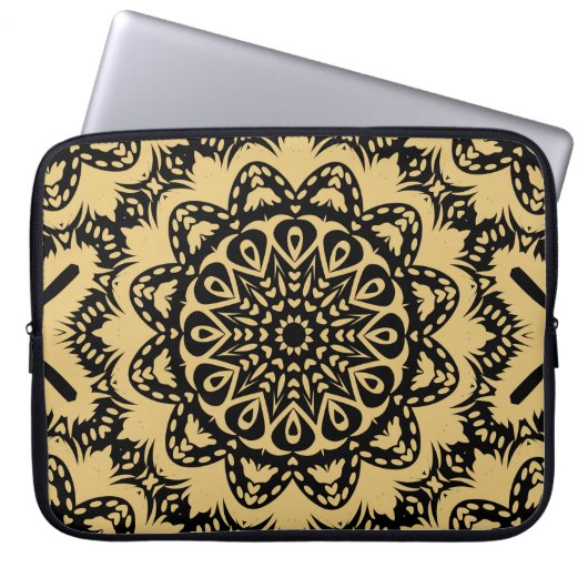 Dekorative Gestaltung im orientalischen Stil. Farb Laptopschutzhülle (Vorderseite)