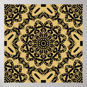 Dekorative Gestaltung im orientalischen Stil. Farb Poster
