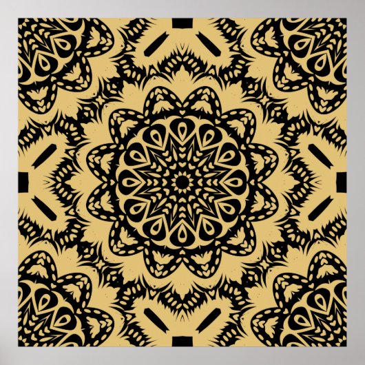 Dekorative Gestaltung im orientalischen Stil. Farb Poster (Vorne)