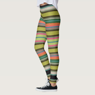 Dekorative Gestreifte Leggings