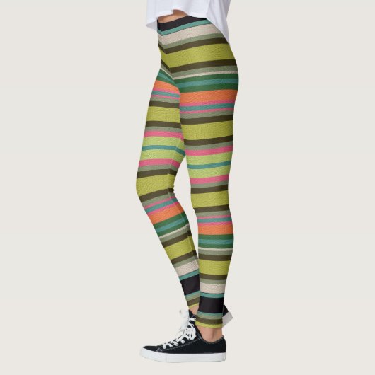 Dekorative Gestreifte Leggings (Links)