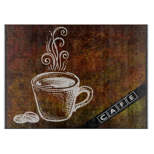 Dekorative Glasschneideplatine Schneidebrett (Vorderseite)