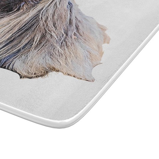 Dekorative Glasschneidplatte 6"x7" Schneidebrett (Ecke)