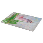 Dekorative Glaszuführung - Leuchtturm Schneidebrett (Ecke)