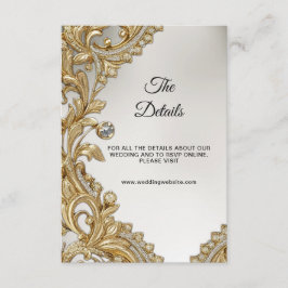 Dekorative Gold Detail-Abschlusskarte Begleitkarte