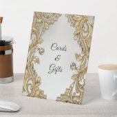 Dekorative Gold Tabletop-Zeichen Sockelschild (In SItu)