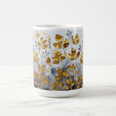 Dekorative Goldene Blätter Design Kaffeetasse (Mittel)