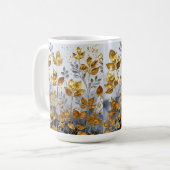 Dekorative Goldene Blätter Design Kaffeetasse (Vorderseite Links)