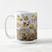 Dekorative Goldene Blätter Design Kaffeetasse (Links)