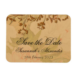 Dekorative Goldene Blume und Peonies Boho Wedding Magnet