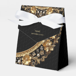 Dekorative Goldene Blumen Geschenkbox Geschenkschachtel