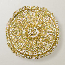 Dekorative goldene Dämmerungs-GoldMandala-rundes Rundes Kissen