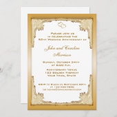 Dekorative Goldgrenze Einladung (Vorne/Hinten)