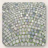 Dekorative Graustein-Paver Getränkeuntersetzer (Vorderseite)