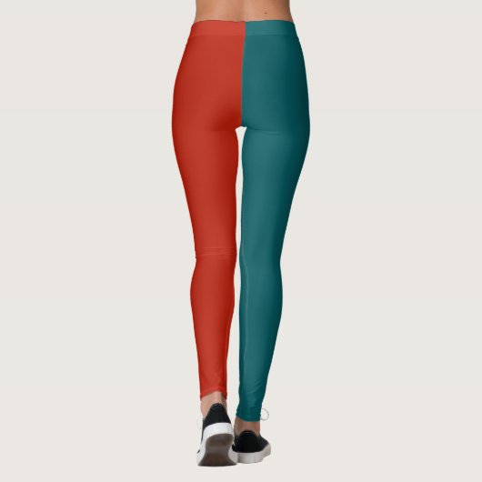 Dekorative Hälfte und Hälfte Leggings (Rückseite)