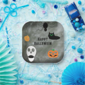 Dekorative Halloween-Papierteller Pappteller (Party)