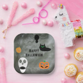 Dekorative Halloween-Papierteller Pappteller (Party)