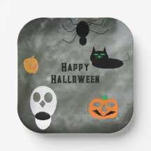 Dekorative Halloween-Papierteller