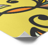 Dekorative Handgezeichnete nahtlose Muster. Farbli Poster (Ecke)