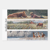 Dekorative Handsäge-Designs Rote Scheune, Gelbe Sc Geschenkpapier Set (Vorderseite 2)