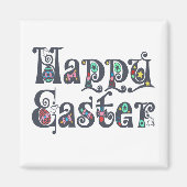 Dekorative Happy Oaster Typografy | Magnet (Vorne)